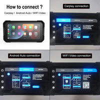 Moniteur Moto CarPlay sans Fil 6.25'' avec Android Auto et AirPlay pour DVR de Navigation GPS – Écran d'Affichage ZC15