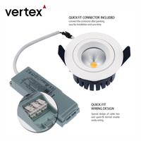 Spot encastré LED moderne en aluminium orientable à 360 degrés, IP44, 8W, pour variateur d'intensité, longue durée de vie, avec garantie de 5 ans