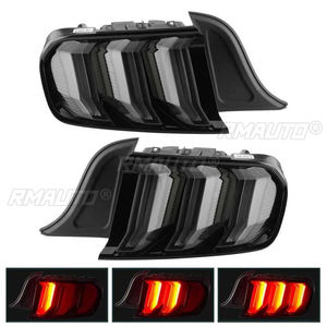 Feux arrière version US pour Ford Mustang 2015-2020, 5 modes, entièrement LED dynamiques, lentille fumée, feu stop, clignotant, ensemble complet - Product Image 2