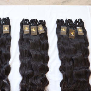 Brésilien en gros brut indien Temple paquet de cheveux humains Bodywave cuticule aligné cheveux vierges Curl vague Styles bande Ins fermeture - Product Image 2