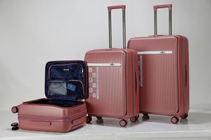Valise thermoformée de pointe pour PC avec poche avant et roulettes de haute qualité, chariot en aluminium pour un déplacement facile - Product Image 5