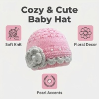 Gorro de Bebé 100% Algodón, Impresión Digital con Diseño Floral, Tejido Jacquard, Unisex, Casual, para Uso en Exteriores