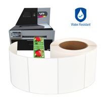 Rollo de etiquetas PET de vinilo mate PP brillante troquelado en blanco imprimible por inyección de tinta para impresora Epson