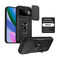 Étui tactique premium pour Google Pixel 11 Pro XL avec protection coulissante pour appareil photo, béquille rotative à 360°, robuste et antichoc