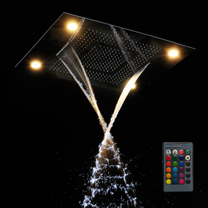 Accesorios de baño de 4 funciones, empotrado en techo, ducha eléctrica led, <span class=keywords><strong>lluvia</strong></span>, cascada, niebla, cortina - Product Image 1