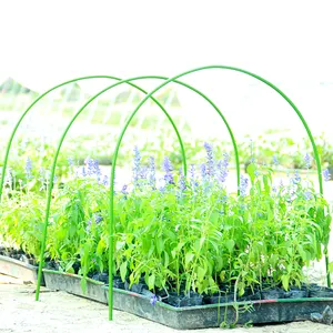 Hot Sale 4ft Stahl Kunststoff beschichtete Reifen wachsen Tunnel für die Unterstützung Garten Reihen abdeckungen Schutz Pflanzen