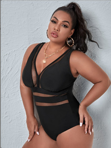 Fashion <strong>Women</strong> Sexy Solid Color <strong>Bikini</strong> Plus Size One <strong>Piece</strong> Swimwear <strong>Bikini</strong> for <strong>Fat</strong> <strong>Women</strong> - Product Image 4