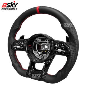 สำหรับพวงมาลัยหนังของเบนซ์ <span class=keywords><strong>AMG</strong></span> เหมาะสำหรับรุ่น GT CL CLS CLA E S <span class=keywords><strong>C36</strong></span> G63 C43 ML SL <span class=keywords><strong>W202</strong></span> W203 W204 W205 W206 W207 W213 W211 - Product Image 2