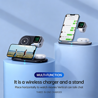 Chargeur sans fil pliable 3 en 1 rapide 15W avec alignement magnétique pour iPhone pour Apple Watch pour AirPods