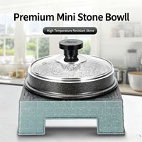 Plat de service en pierre aluminisée résistant à la chaleur, antiadhésif, avec base en aluminium, pour la cuisine coréenne et thaïlandaise en restaurant