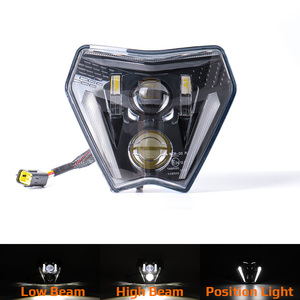 Phare Led de Moto E-mark pour KTM 350 500 EXC-F 150 250 300 XC-W 450 XCF-W <span class=keywords><strong>Enduro</strong></span> Moto Parts 12v - Product Image 5