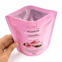 Sachet Doypack Personnalisé Imprimé Anti-Odeur Qualité Alimentaire Stratifié avec Fermeture Zip en Aluminium pour Poudre Cosmétique et Masque de Soin Facial 100g