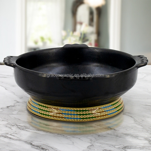 NUOVO Design Tilet, Piatto per Carne in Ceramica Nera Etiope Abissina Edizione <span class=keywords><strong>Taba</strong></span>, Grande Ciotola Classica in Ceramica Nera per Gomen Be Siga - Product Image 6