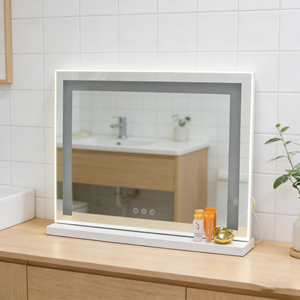BUYWAY Dimmable Touch Screen LED Vanity <strong>Mirror</strong> 58x43cm Frame Light Makeup <strong>Mirror</strong> Type-C Charging Tabletop Custom Logo OEM ODM CE - Product Image 3