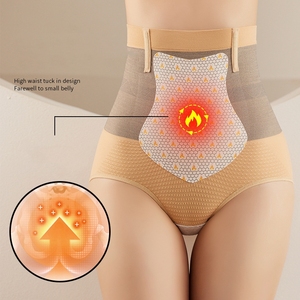 Automne hiver taille haute ventre serrer pantalon bout à bout sans couture sous-vêtement thermique musculation minceur velours femmes slips - Product Image 4