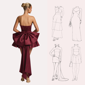 <span class=keywords><strong>Robe</strong></span> de soirée élégante de style américain blanc ivoire pour femmes <span class=keywords><strong>Robe</strong></span> de mariage courte et légère sans bretelles - Product Image 3