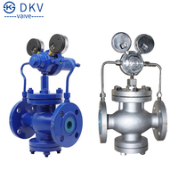 DKV YK43X/F Soupape de réduction de pression de gaz 16bar à bride en acier inoxydable 304 Soupape de réduction de pression à piston pilote de gaz pour vapeur