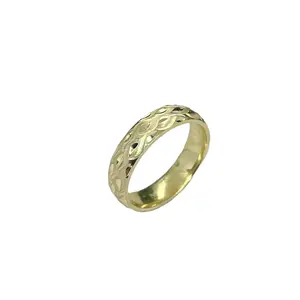 14K מוצק זהב יהלומים לחתוך חתונה טבעות בעבודת יד מבטיחים טבעת יומי עבור נשים מעדן מתנת יום נישואים עבור שלה תורכי תכשיטים