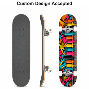 Planche de skateboard complète en érable 7 plis OEM personnalisée, 80 cm, double kick, style old school rétro, graphisme voiture Lowrider, pour hommes - Product Image 3