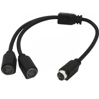 Fabricant Répartiteur Y personnalisé Mini DIN 4 broches mâle vers femelle Câble d'alimentation AV S-vidéo