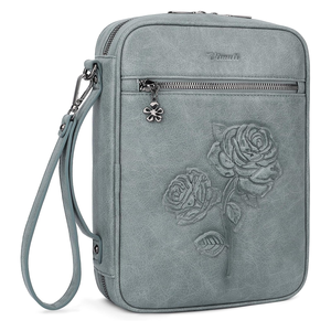 Couverture en cuir personnalisée en gros avec gaufrage de versets bibliques pour les croyants, pour porte-Bible de grande taille standard - Product Image 1