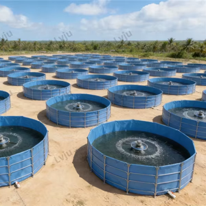 Bassin d'élevage circulaire <span class=keywords><strong>galvanisé</strong></span> pour la culture de poissons en terres arides, économiseur d'eau - Product Image 1