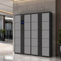Gabinete de Almacenamiento de Acero Inteligente y Seguro con Cerradura Electrónica de Código de Barras, Resistente a la Intemperie, Duradero, Certificado CE, Estantes Ajustables, Ecológico
