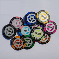 Ventes directes d'usine 14g Double couleur couronne blé US Dollar Clay Chip Coin Texas Poker