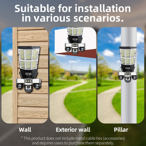Telecamera Solare di <span class=keywords><strong>Sicurezza</strong></span> V380 Modello Privato 9MP 4G con 3 Obiettivi e 3 PTZ per Illuminazione Stradale - Product Image 4
