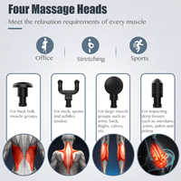 Mini pistolet de massage électrique rechargeable portable avec logo personnalisé, massage profond des tissus, percussion musculaire, massage du dos, de la tête et des fascias