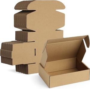 Boîte en carton ondulé personnalisée avec logo imprimé, boîte d'expédition en papier kraft recyclable, carton d'emballage pour avion - Product Image 1