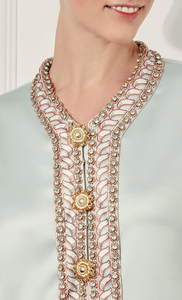 SIPO Eid musulmano modesto ensembles Modest 2 pezzi set medio oriente Dubai abbigliamento <span class=keywords><strong>Beige</strong></span> arabo lungo tunica top <span class=keywords><strong>pantaloni</strong></span> con Hijab - Product Image 2