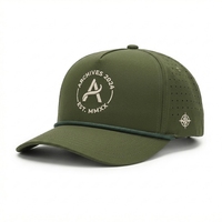 Gorras Deportivas de Poliéster Personalizadas al por Mayor con Logotipo Bordado, Gorra de Béisbol de 5 Paneles Curvados de Alta Calidad con Orificios Cortados con Láser