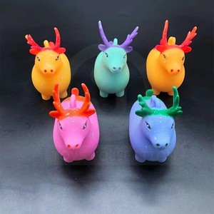 High Quality Squeeze Stress Relief Ball TPR Deer Animal Squishy Stretch Sensory Toy with Yoyo <b>Ring</b> for <b>Kids</b> & Adults - Product Image 6