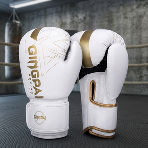 Waterproof PU Boxing <b>Gloves</b> MMA <b>Gloves</b> Full Finger Design Hook Loop Closure <b>12</b> <b>oz</b> Weight Customized Logo - Product Image 3