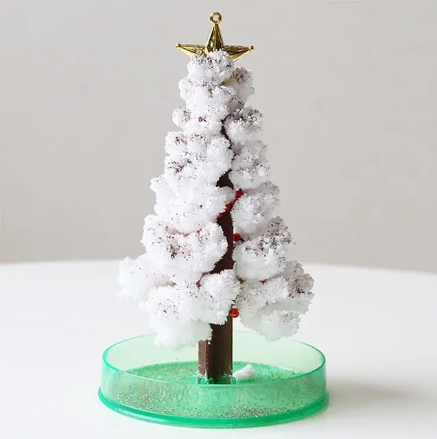 Magic Growing Crystal Christmas Tree Decorations Crystal Paper Tree Toys Magic Novel Kits Fun DIY Party Toys