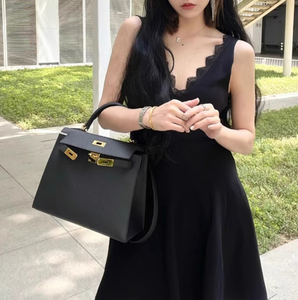 <b>Black</b> Leather Evening <b>Clutch</b> <b>Bag</b> with Chain Strap Elegant Shoulder Purse <b>for</b> <b>Wedding</b> Party up to 1L Capacity - Product Image 4