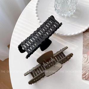 Large Square Hair <b>Clips</b> 13 Cm Quilted Design For Women Daily Use - Product Image 3