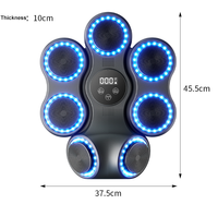 Machine de boxe musicale intelligente Dericsson pour adultes et enfants, avec Bluetooth, cible de frappe murale multi-angles et gants de boxe
