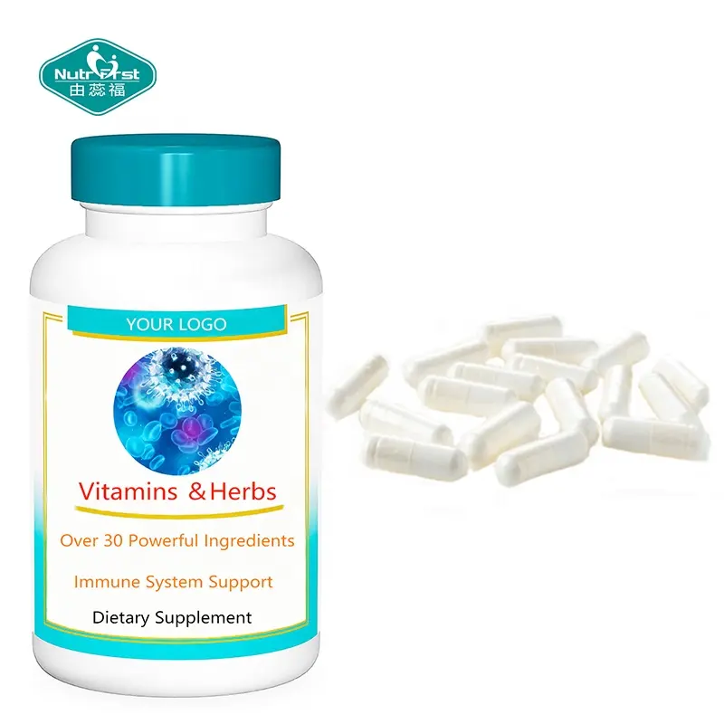 La migliore Formula supporto per il sistema immunitario Multi vitamina Plus oltre 30 erbe potenti ingredienti capsule su misura