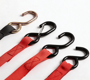 ตะขอรูปตัว S เคลือบพลาสติกสีดำ พร้อมตัวล็อค/ตะขอแบบคลิปนิรภัย - Product Image 2