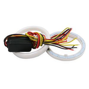 12V 24V DC blanc et ambre 80mm 25SMD 95mm 30 SMD Angel Eyes Led Halo anneaux voitures DRL conduite de jour 60/70/80/90/95/100/110/120mm - Product Image 1