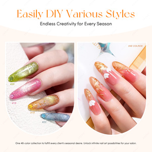 JTING All-Season Cat Eye Gel 48 Colors <b>Kit</b> HEMA/TPO Free Magnetic <b>Nail</b> Polish High Density 3D Effect Soak Off for Salon Art Use - Product Image 5