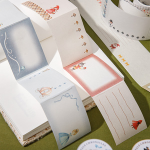 1 rouleau de ruban washi de la série Fairy Tale Chronicles, ruban adhésif pour bullet journal, matériel de collage décoratif de style vintage pour bricolage - Product Image 2