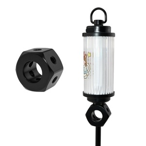 Accessoire d'éclairage de camping en plein air, écrou hexagonal à 3 trous de 38 mm, support de montage pour lampe torche, éclairage d'ambiance de table - Product Image 1
