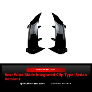 Compatible avec les modèles A-Class W177 Sedan A180 A200 A35 AMG 2018+, déflecteur d'air arrière à clipser, modification des kits de carrosserie, AMP-Z-231 2018+ Merc - Product Image 6