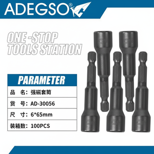 Wholesale 100-Pcs Hex Shank Magnetic <b>Nut</b> <b>Driver</b> <b>Set</b> 6mm X 65mm for Power Tools - Product Image 1