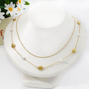 قلادات نسائية فريدة مطلية بالذهب عيار 18 قيراط بطبقتين مستطيلة على شكل قلب قلادة ضيقة بطبقات رقيقة مملوءة بالذهب - Product Image 6