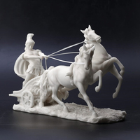 Statue de char romain en résine, sculpture de charioteur à cheval pour la décoration