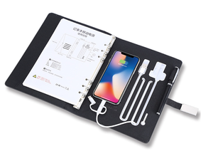 Longorgeous <strong>Custom</strong> Luxury Business Executive Wireless Charging Powerbank <strong>Notebook</strong> With USB - Product Image 5